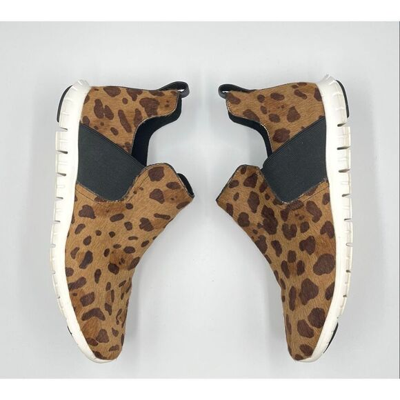 Cole Haan ZeroGrand Leopard Calf Hair Slip-On Sneaker Size 8.5 Lightweight EUC - Picture 6 of 11